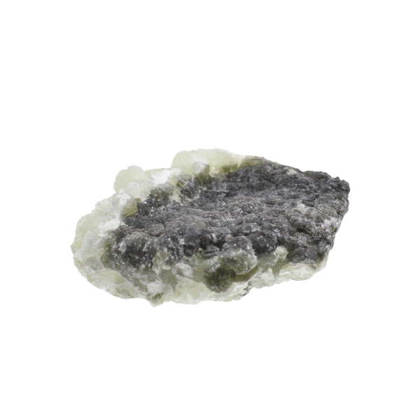 Raw 7.5cm piece of natural prehnite gemstone.