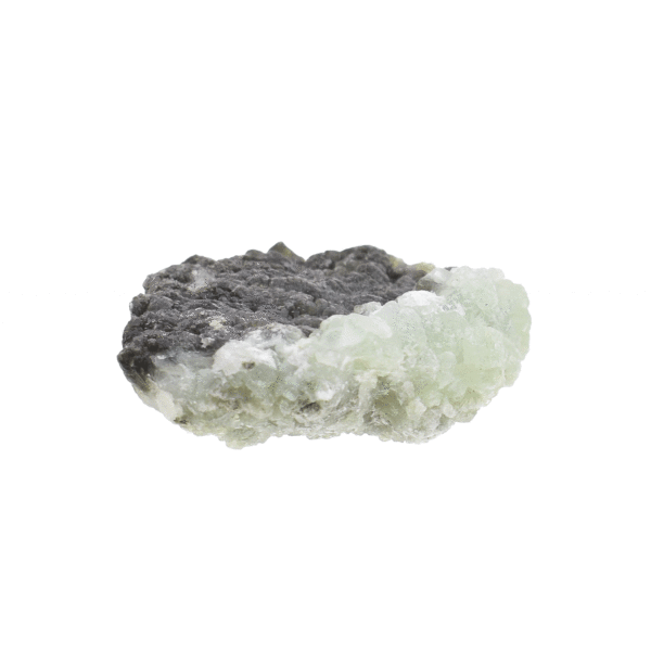 Raw 7.5cm piece of natural prehnite gemstone.