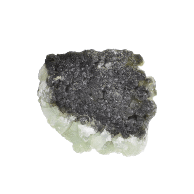 Raw 7.5cm piece of natural prehnite gemstone.