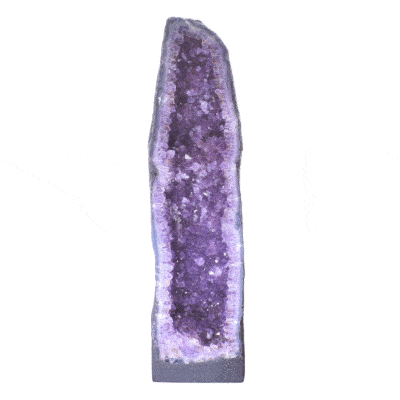 Natural amethyst geode gemstone with a height of 64cm. Buy online shop.