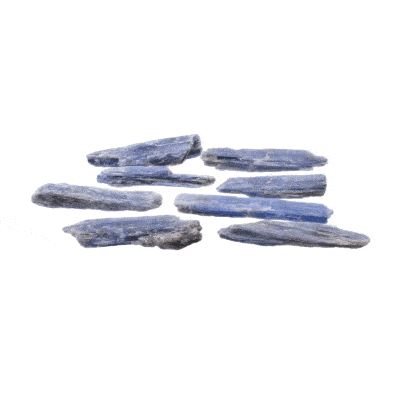 Raw pieces of natural kyanite gemstone with a size from 4cm to 5.5cm. Buy online shop.