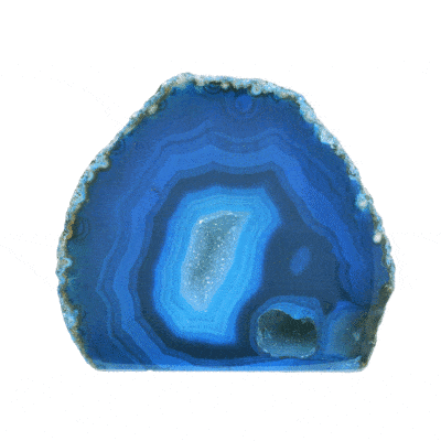 Μικρό γεώδες φυσικής πέτρας αχάτη με κρύσταλλα χαλαζία, τεχνητά χρωματισμένο. Το γεώδες έχει μέγεθος 6,5cm. Αγοράστε online shop.
