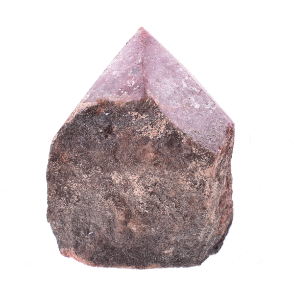 Point made from natural rhodonite gemstone with polished top and 7.5cm height. Buy online shop.