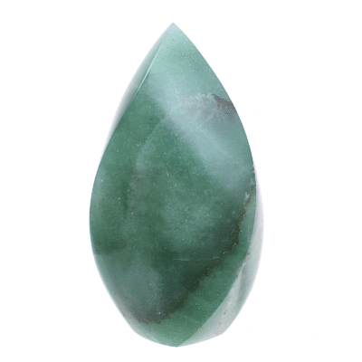 Polished 10.5cm piece of natural Aventurine gemstone in the shape of a flame. Buy online shop.