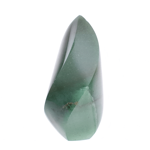 Polished 8.5cm piece of natural Aventurine gemstone in the shape of a flame. Buy online shop.