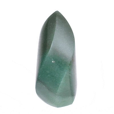 Polished 8.5cm piece of natural Aventurine gemstone in the shape of a flame. Buy online shop.