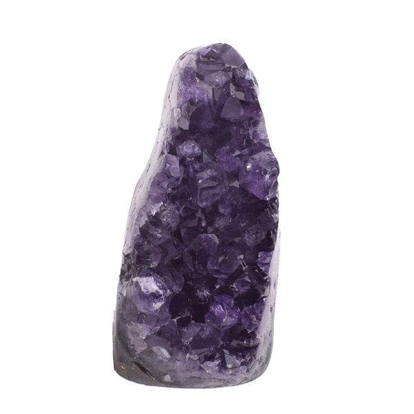 Natural 10.5cm piece of amethyst gemstone with polished outline.
