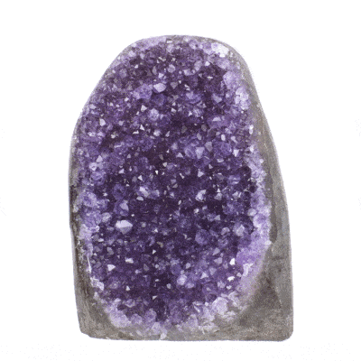 Piece of natural amethyst gemstone with polished outline and a height of 9.5cm. Buy online shop.