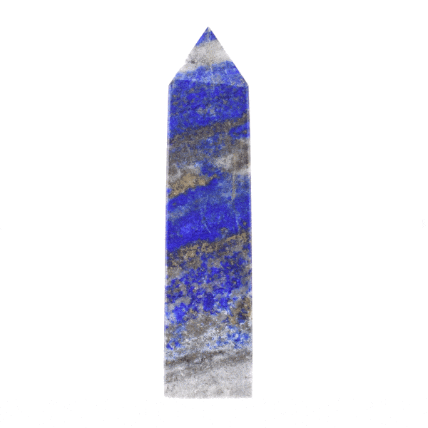 Γυαλισμένο point φυσικής πέτρας λάπι λάζουλι, ύψους 6cm. Αγοράστε online shop.