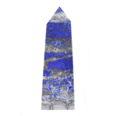 Γυαλισμένο point φυσικής πέτρας λάπι λάζουλι, ύψους 6cm. Αγοράστε online shop.