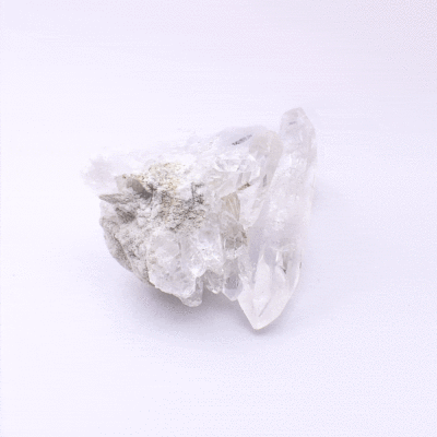 A raw 6cm piece of natural crystal quartz cluster. 