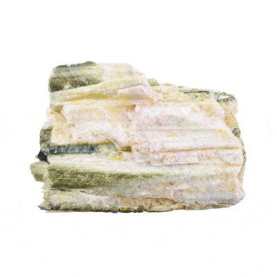 Ακατέργαστο κομμάτι φυσικής πέτρας Πράσινης Τουρμαλίνης με Χαλαζία, μεγέθους 8,5cm. Αγοράστε online shop.