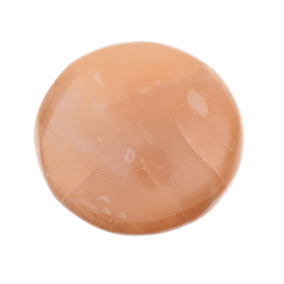 Polished 5.5cm pebble of natural grey-peach moonstone gemstone. Buy online shop.