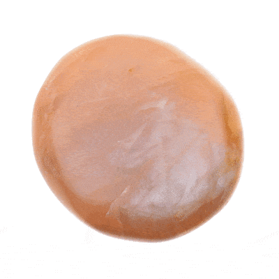 Polished 5.5cm pebble of natural grey-peach moonstone gemstone. Buy online shop.