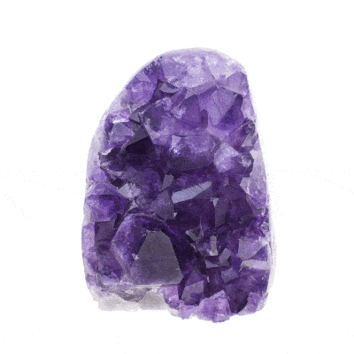 A 9cm piece of natural amethyst gemstone with polished outline. Buy online shop.