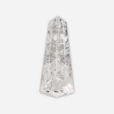 Γυαλισμένος οβελίσκος από φυσικό κρύσταλλο χαλαζία, ύψους 10cm. Αγοράστε online shop.