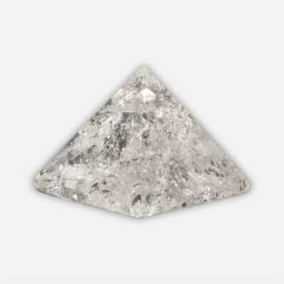 Polished 4cm pyramid made from natural crystal quartz. Buy online shop.