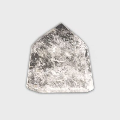 Polished 8.5cm point made from natural crystal quartz gemstone.  Buy online shop.