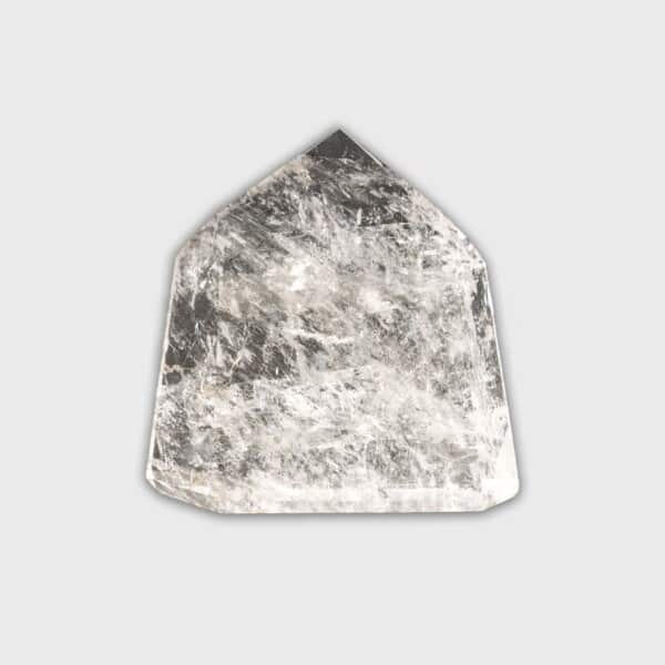 Polished 8.5cm point made from natural crystal quartz gemstone.  Buy online shop.