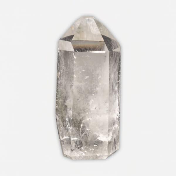 Polished 10.5cm point made from natural crystal quartz gemstone.  Buy online shop.