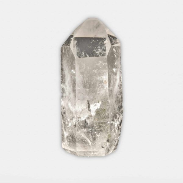 Polished 10.5cm point made from natural crystal quartz gemstone.  Buy online shop.