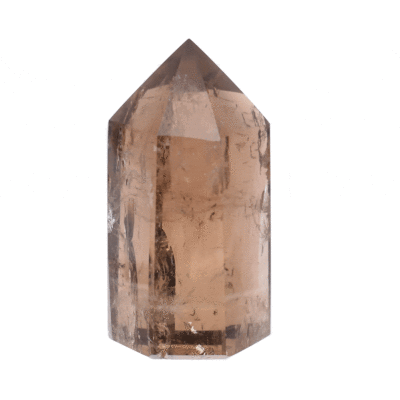 Polished 7.5cm natural smoky quartz gemstone point.  Buy online shop.