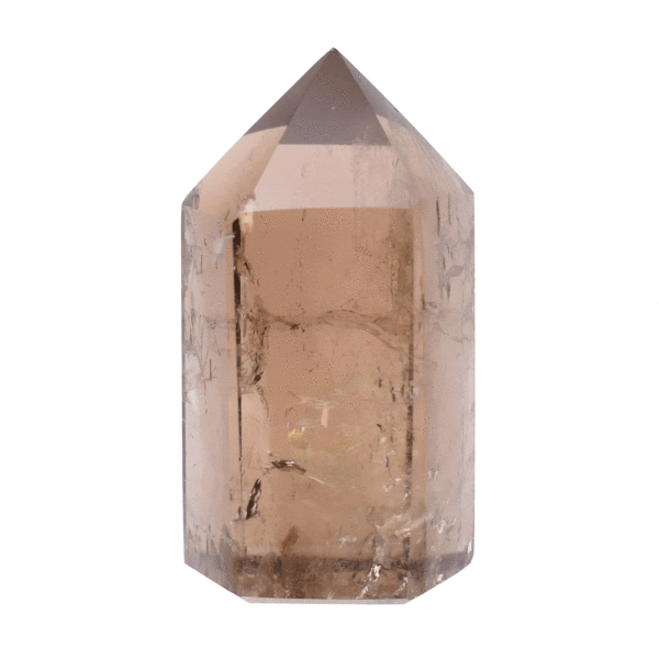 Polished 7.5cm natural smoky quartz gemstone point.  Buy online shop.