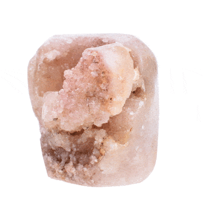 Kομμάτι φυσικής πέτρας Ροζ Αμέθυστου με γυαλισμένο περίγραμμα, ύψους 9cm. Αγοράστε online shop.