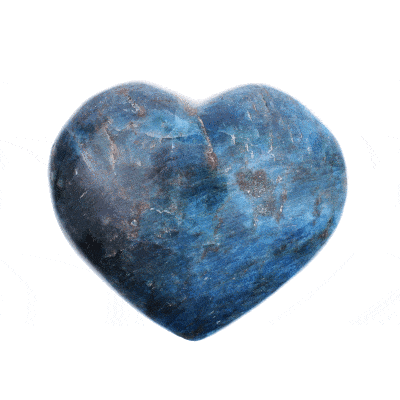 Καρδιά από φυσική πέτρα Απατίτη με γυαλισμένο περίγραμμα, μεγέθους 8cm. Αγοράστε online shop.