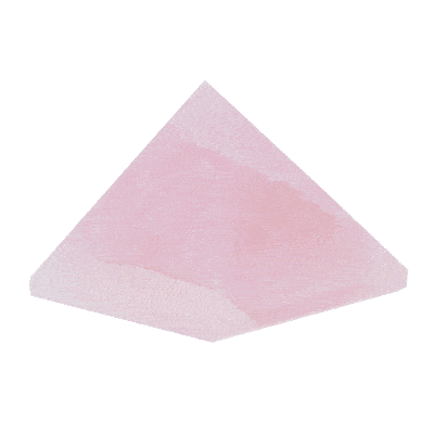 Πυραμίδα από Pyramid made of natural rose quartz gemstone, with a height of 4,5cm. Buy online shop.φυσική πέτρα ροζ χαλαζία και ύψους 4,5cm. Αγοράστε online shop.