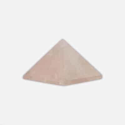 Pyramid made of natural rose quartz gemstone, with a height of 4cm. Buy online shop.