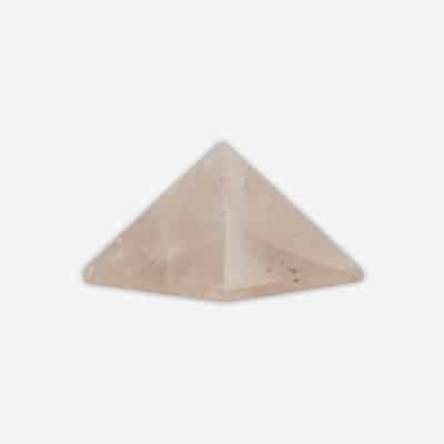Πυραμίδα από φυσική πέτρα ροζ χαλαζία και ύψους 4cm. Αγοράστε online shop.