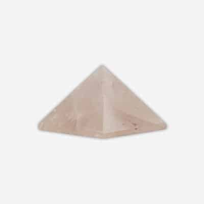 Pyramid made of natural rose quartz gemstone, with a height of 4cm. Buy online shop.