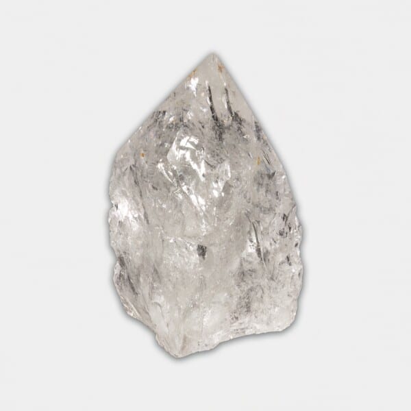 Point made from natural crystal quartz gemstone with polished top and a height of 8cm. Buy online shop.