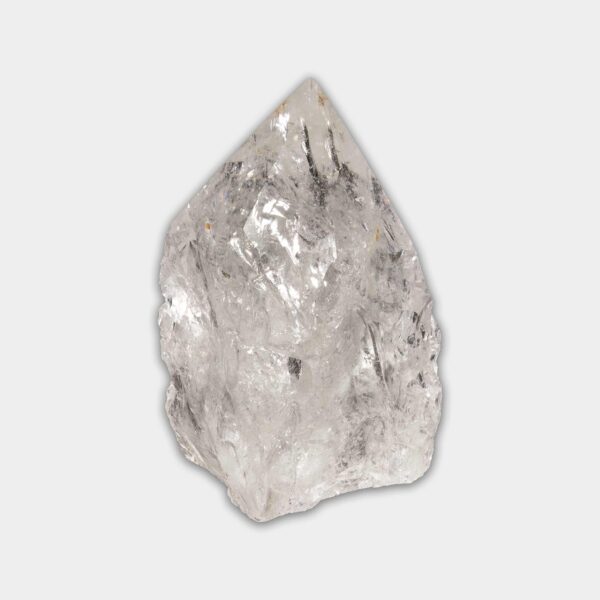 Point made from natural crystal quartz gemstone with polished top and a height of 8cm. Buy online shop.