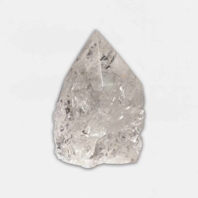 Point made from natural crystal quartz gemstone with polished top and a height of 8cm. Buy online shop.