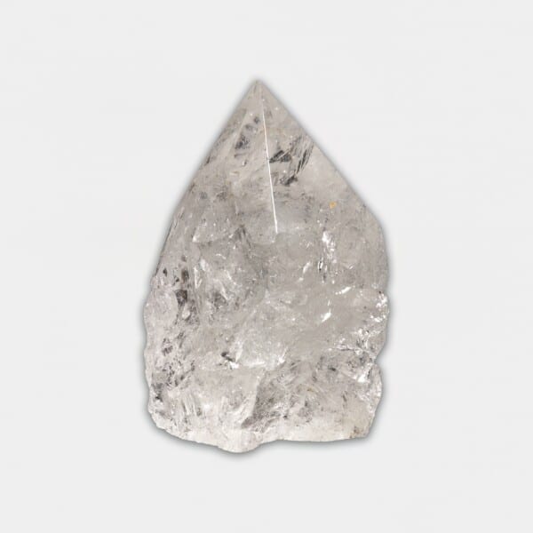 Point made from natural crystal quartz gemstone with polished top and a height of 8cm. Buy online shop.