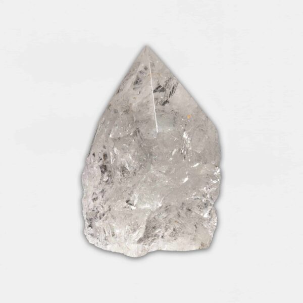 Point made from natural crystal quartz gemstone with polished top and a height of 8cm. Buy online shop.