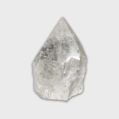 Point made from natural crystal quartz gemstone with polished top and a height of 8cm. Buy online shop.