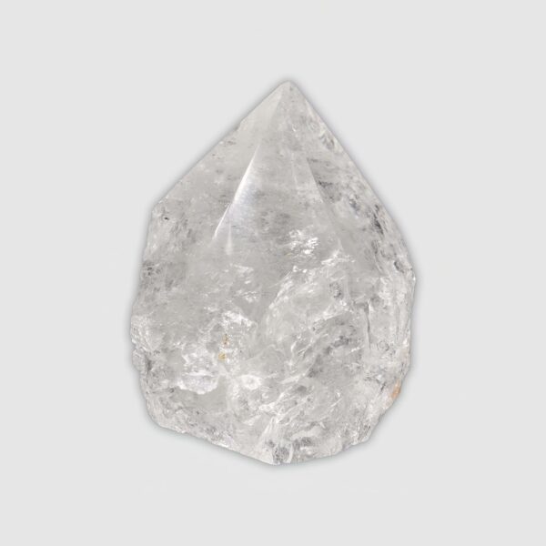 Point made from natural crystal quartz gemstone with polished top and a height of 6.5cm. Buy online shop.