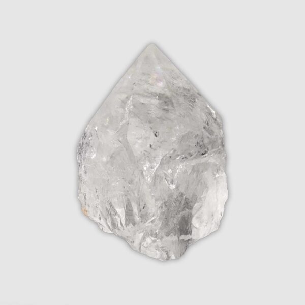 Point made from natural crystal quartz gemstone with polished top and a height of 6.5cm. Buy online shop.