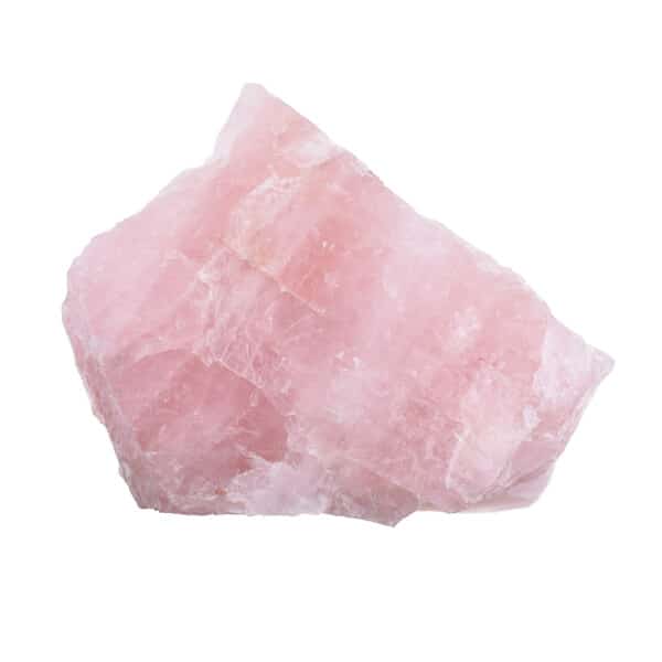 Raw 11cm piece of natural rose quartz gemstone. Buy online shop.