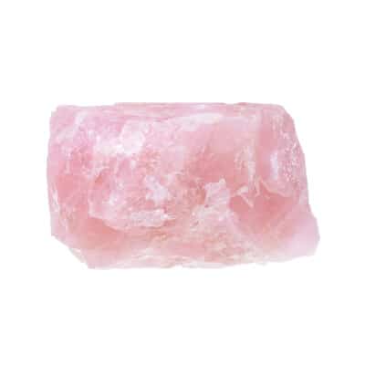Raw 11cm piece of natural rose quartz gemstone. Buy online shop.
