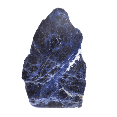 Raw 16.5cm piece of natural sodalite gemstone, polished on one side. Buy online shop.