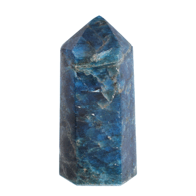 Polished 10.5cm point made from natural apatite gemstone. Buy online shop.