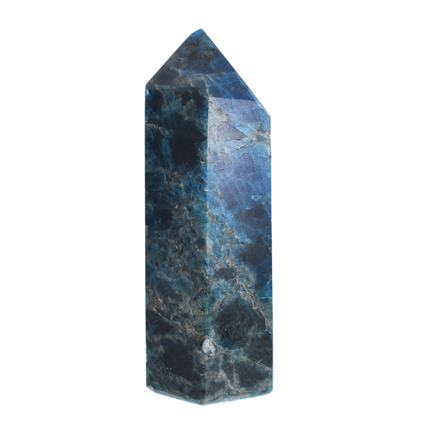 Polished 10.5cm point made from natural apatite gemstone. Buy online shop.