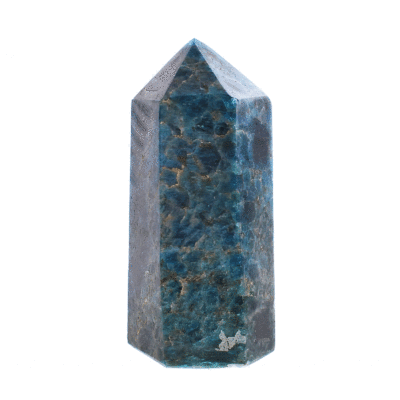 Polished 10.5cm point made from natural apatite gemstone. Buy online shop.