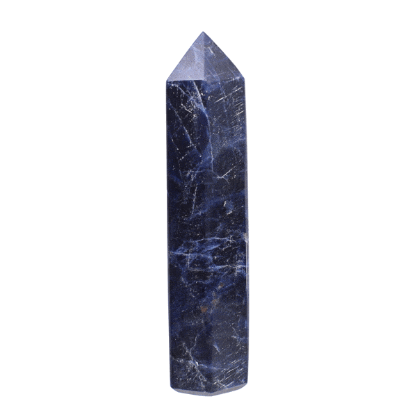 Γυαλισμένο point φυσικής πέτρας σοδάλιθου, ύψους 9,5cm. Αγοράστε online shop.