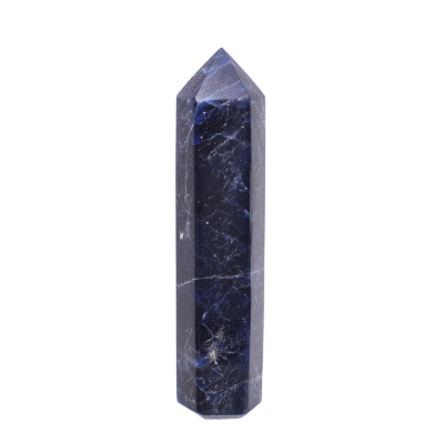 Polished 9.5cm point made from natural sodalite gemstone. Buy online shop.