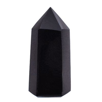 Γυαλισμένο point από φυσική πέτρα οψιδιανού, ύψους 9,5cm. Αγοράστε online shop.